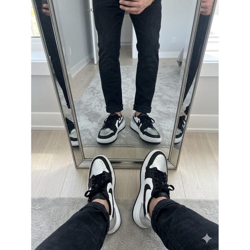 Nike Air Jordan 1 Elevate Low SE Silver Toe Women's 12 Men's 10.5 DQ8561-001